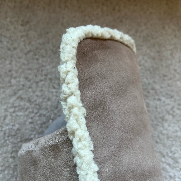 Sole Society “Juno” Over the Knee Boot Suede w Faux Shearling Trim - Taupe - Picture 5 of 10